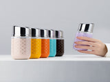 Portable Insulated Cup with Built-in Lipstick Mirror Lipstick Tumbler 160mL brown 56850232