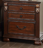 Bedroom Furniture Traditional Look Unique Wooden Nightstand Drawers Bed Side Table Cherry HSESF00F5486