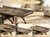 Industrial Sofa Table 39.4" Console Table with Storage Shelves Rustic Oak Finish for Living Room 44555541