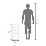 FM FURNITURE Pine Like Medicine Cabinet with Mirrored Door and Open Storage, White B128P301386