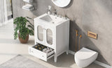 24" Bathroom Vanity with Sink, Bathroom Vanity Cabinet with One Drawer and Doors, Adjustable Shelf, N725P170590K
