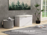 24.4" Flip-Drawer Shoe Storage Bench, Entryway Bench with Padded Seat Cushion & Shoe Cabinet, White 39969023