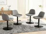 Swivel Bar Stools with Adjustable Height , Backrest, and Soft Knit Fabric - Ideal W2699P360245