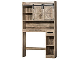 Toilet Cabinet has 2 Doors and Contains a 2-Tiered Bathroom cabinet with Side Storage Rack and 76264516