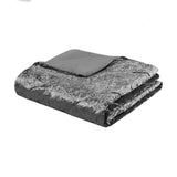 Twin/Twin XL Velvet Duvet Cover Set with Throw Pillow B03596049
