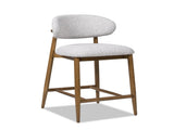 Locke 26.5" Modern Upholstered Counter Stool with Wood Frame, Salt & Pepper Boucle B2719P238400
