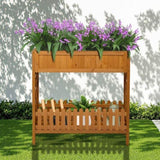 Wooden Planting Box With Storage Shelf 44984713