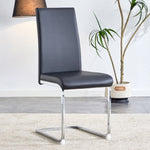 ZUN Modern dining chairs, PU faux leather backrest cushioned edge chairs, suitable for dining, kitchen, W1151P145210