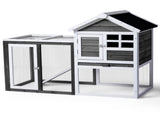 Wooden Rabbit Hutch Outdoor Chicken Coop Indoor Bunny Cage with Run, Guinea Pig House Pet House with 74880147