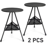 ZUN Outdoor camping round table, adjustable folding table, easy to carry, suitable for camping, BBQ, 47537072