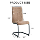 ZUN Modern Dining Chairs, Technology cloth High Back Upholstered Side Chair with C-shaped Tube Black W115149179