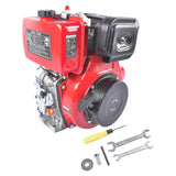 10HP 4Stroke Single-Cylinder Diesel Engine 418CC 6300W Recoil 3600RPM Air Cooled 69080080