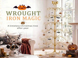 6ft Gold Iron Christmas Tree with Bow on Top, PVC Christmas Tree 46546084