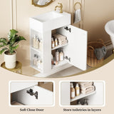 18.5 inch Modern Floating Bathroom Vanity with Resin Basin - Perfect for Small Bathrooms, Left side N729P285506K