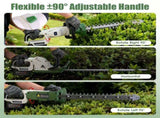 Cordless Grass Trimmer with 20000 RPM Motor, 2600mAh Battery, Dual-Action Steel Blade Hedge 05504013