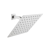 8 Inch High Pressure Rain Shower Head, 304 Stainless Steel Square Shower Head with Self-Cleaning 62357918