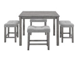 Dining Table, Bar Table and Chairs Set, 5 Piece Dining Table Set, Industrial Breakfast Table Set, W487P333510