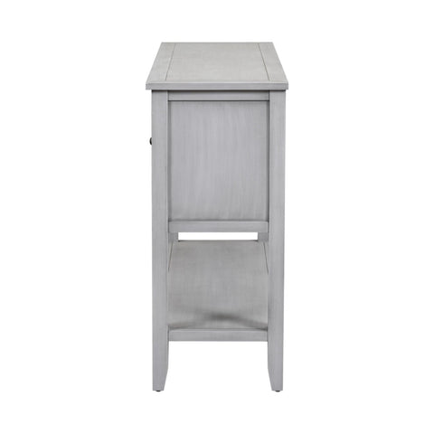 ZUN Series Ample Storage Vintage Console Table with Four Small Drawers and Bottom Shelf for Living 05801890