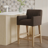 Upholstered 26 inch Counter Stool - Brown/Weathered Brown 71252.00BRN