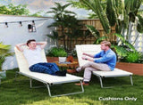 Outsunny Foldable Lounge Chair Cushion Set of 2, UPF50 230gsm Olefin and 25D High-Density Foam, W2225P485598