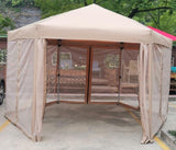 ZUN 13 Ft. W x 13 Ft. D x 9.2ft Pop-Up Gazebo Tent Outdoor Canopy Hexagonal Canopies Gazebos & Pergolas W65632229