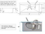 Stainless Steel 30 in 2-Hole Single Bowl Drop-In Workstation Kitchen Sink with Bottom Grid and JYSCS3022BN