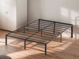 Queen Metal Platform Bed Frame 14-Inch Black Steel Slat Support 26613833