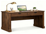Farmhouse Computer Desk with 2 PullOut Drawers, 48 Sturdy Engineered Wood Writing Workstation, 15335754