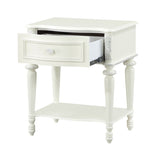 Ivory 1-Drawer Nightstand B062P215402