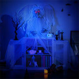 8.3 ft Halloween Standing Haunted Angel with Lighted Eyes and Automatic Wing Movement 38795094