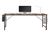 Rotten wood color SG016FD P2 particleboard iron pipe 160cm cut-off computer desk with non-woven 29767186