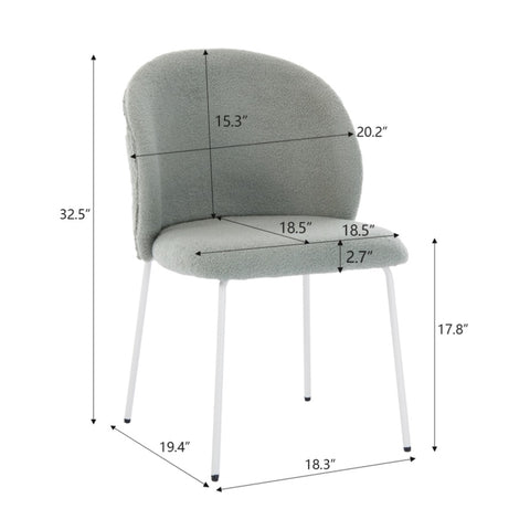 ZUN Heng Ming iron-footed dining chair with adjustable foot pads. Suitable for dining room, living room, W212P191004