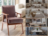 Mid-Century Modern Chair, Living Room Chair with Solid Wood Frame, Accent Chair Extra-Thick W2200P186179