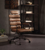 Retro Brown Swivel Office Chair with Pneumatic Lift B062P215462