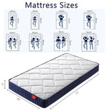 6 Inch Twin Mattress, Foam and Spring Hybrid Mattress in a Box, Medium Soft, Breathable Fabric & W3203P290451