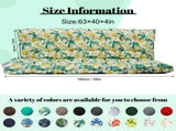 Outdoor Swing Cushions 63 Inch, Waterproof 4" Thick Porch Swing Cushion Replacement with Backrest 00865414