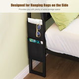 Full size Platform Bed Frame with 105-Degree Tilted Upholstered Headboard, Charging Station, LED W1903P195308