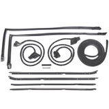 Fits for 1981-1988 Buick Regal Olds Cutlass RWD 2 Door Weatherstripping Seal Kit w/ Narrow Chrome 07319732