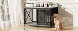 42.8" Heavy Duty Large Dog Crate Furniture for Large Medium Dog, Farmhouse Wooden Dog Kennel Indoor N704P246986E
