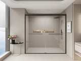 44-48 in. W x 72 in. H Double Sliding Shower Door, Semi-frameless Bypass Bathroom Sliding Door with W1920P300302