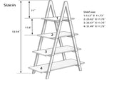 Solid bamboo wood oxford Aframe ladder display bookshelf 84863618