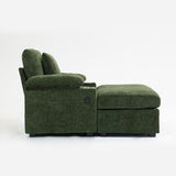 Modern Oversized Chair with Ottoman,Chenille Fabric Sofa Bed,Accent Chair Comfy Sofa with Cupholders W2606P293158