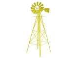 8FT Weather Resistant Yard Garden Windmill Yellow 53104540