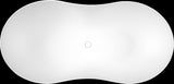 67" Freestanding Solid Surface Bathtub, Stone Resin Freestanding Bath Tub with Overflow and Pop-up W1573P225099