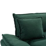 Corduroy Sofa Sleeper Couch Loveseat Sofa with Pillows Comfy Upholstered Deep Seat Sofa for W676P227343
