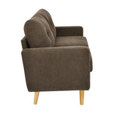 67.7" Wide Mid-Century Modern Upholstered Tufted Loveseat Sofa With Wooden Legs 20898972