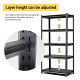 72"H 5 Tier Metal Shelves for Storage Shelving 2000LBS Heavy Duty Storage Shelves Adjustable 72872153
