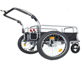 3-in-1 Heavy-Duty Bike Cargo Trailer - Upgraded 20"x2.6" Wide Fat Tires, 150lbs Capacity, Steel 35830980