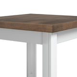 ZUN 24 inch Side Table, No Assembly Required, Jasmine Whitewash and Barnwood Finish B108131543