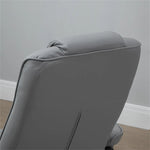 ZUN Gray massage chair with footstool, vibration massage recliner with remote control,Office 81162941